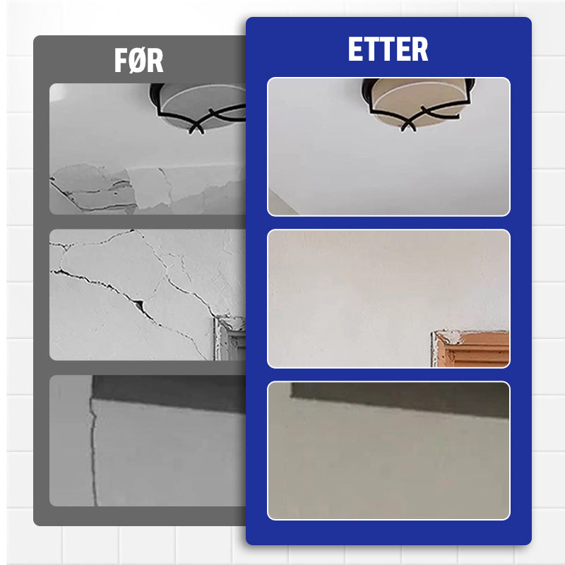 Before and After Wall Crack Filling & Nail Hole Repair